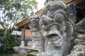 Bali-Hindu god scclptures at Ubud Palace