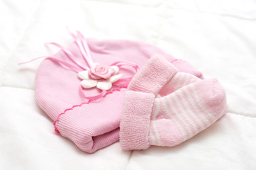 Pink infant girl clothing for baby