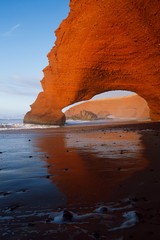 Legzira stone arches, Atlantic Ocean, Morocco, Africa