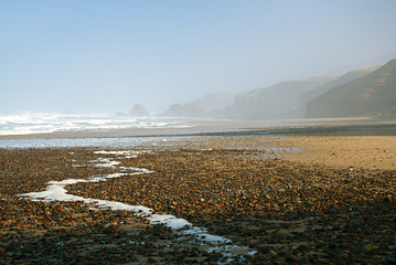 Legzira stone arches, Atlantic Ocean, Morocco, Africa