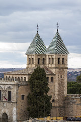 Naklejka premium Toledo, imperial city. View from the wall, roof of house