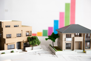 ミニチュアの二世帯住宅