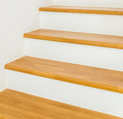 Wood staircase interior