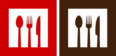 two restaurant signs