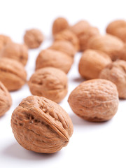 Walnuts isolated on white