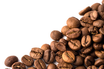 Roasted brown coffee beans