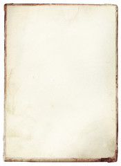 Old, vintage stained book cover