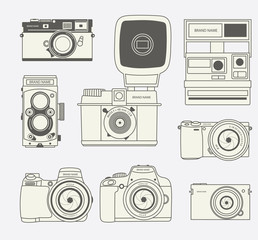 Set of Photo cameras