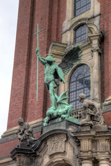 Fototapeta na wymiar St. Michael Church. Hamburg, Germany