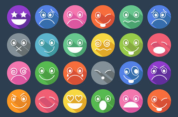 Smiley Icons Flat Design