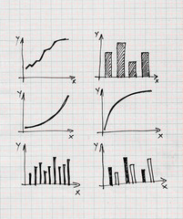 Diagrams and Charts and other infographics drawing