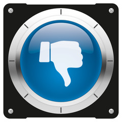 Dislike - modern glossy blue icon or button