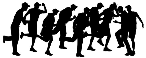 Vector silhouette of a man.