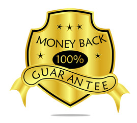 Money Back Guarantee Shield and Banner