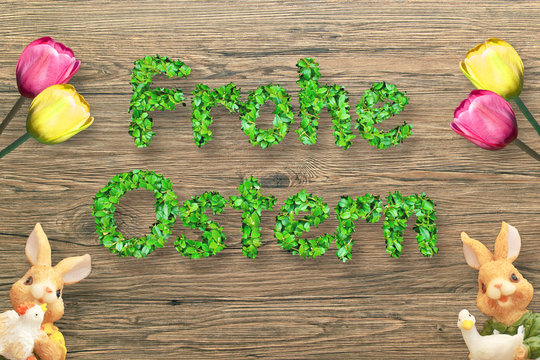 Grasschrift - Frohe Ostern