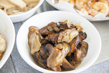 Smoked Oysters Closeup