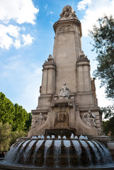 Cervantes Monument at Plaza Espana - Madrid