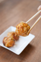 Takoyaki : Meat balls as Japanese style