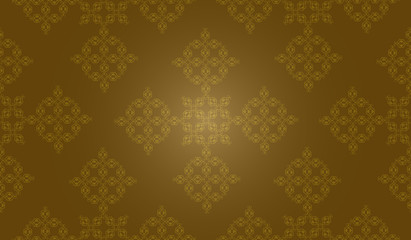 Vector gold floral seamless pattern
