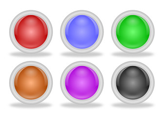 Shiny Blank Web Buttons with Beveled Frames