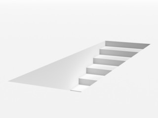 Obraz premium White staircase