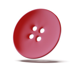 Red sewing button