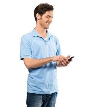 Mann mit Handy