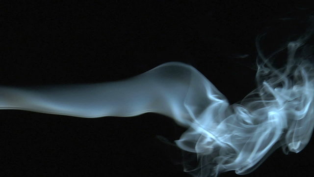 Slow motion of incense smoke