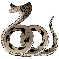 Snake, Cobra in the form of a tattoo