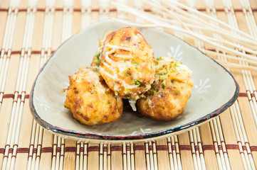 Takoyaki octopus balls - Japanese food