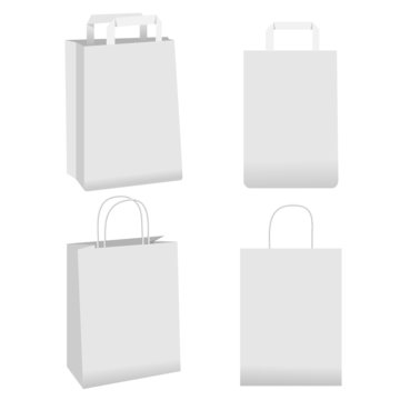 Paper bags isolated on white