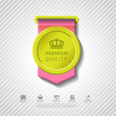 Colorful premium quality badge