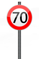 Verkehrszeichen 70 km/h