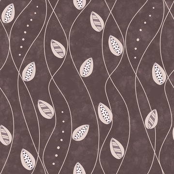 Seamless floral hand drawn pattern