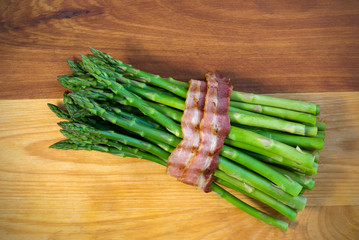Bacon Wrapped Steamed Asparagus