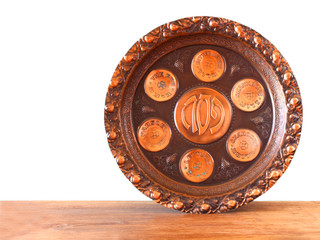 passover plate isolated 