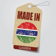 Made in Gambia   . Tag .