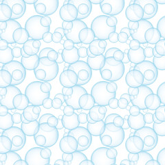 Blue bubbles seamless pattern
