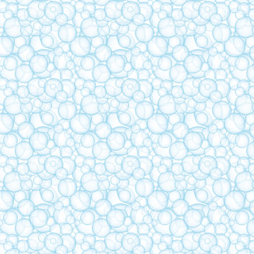 Tiny blue bubbles seamless pattern