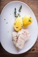 Steamed fish and potato