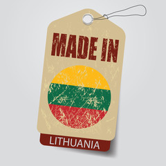 Made in Lithuania   . Tag .