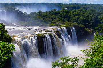 Awesome Iguazu waterfall in Brazil