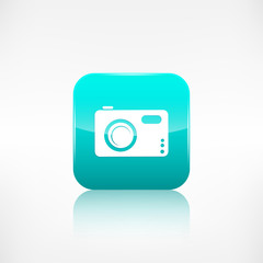 Digital photo camera icon. Application button.