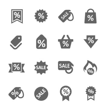 Discount tags icons