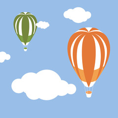 Balloon and Clouds, illustrator vector design.