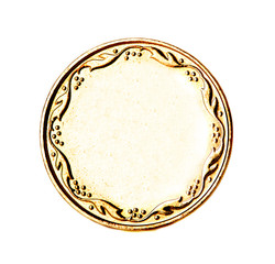 Blank gold and silver coin isolated