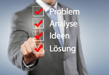 Problem, Analyse, Ideen, Lösung