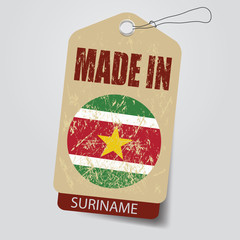 Made in   Suriname . Tag .