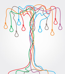 Concept of colorful tree. Vector