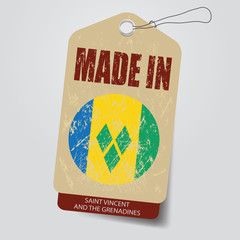 Made in  Santi vicent and the grenadines  . Tag .